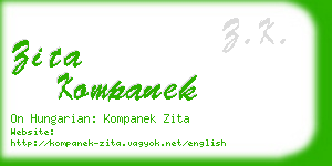 zita kompanek business card